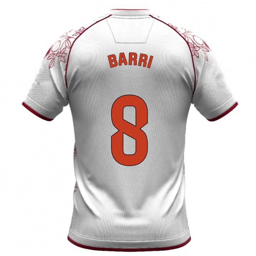 Danxen Homme Maillot Diego Barri #8 Blanc Bourgogne Tenues Extérieur 2025/26 T-Shirt
