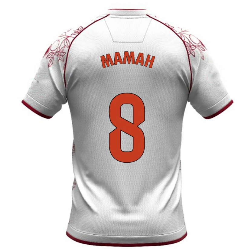 Danxen Homme Maillot Kenneth Mamah #8 Blanc Bourgogne Tenues Extérieur 2025/26 T-Shirt