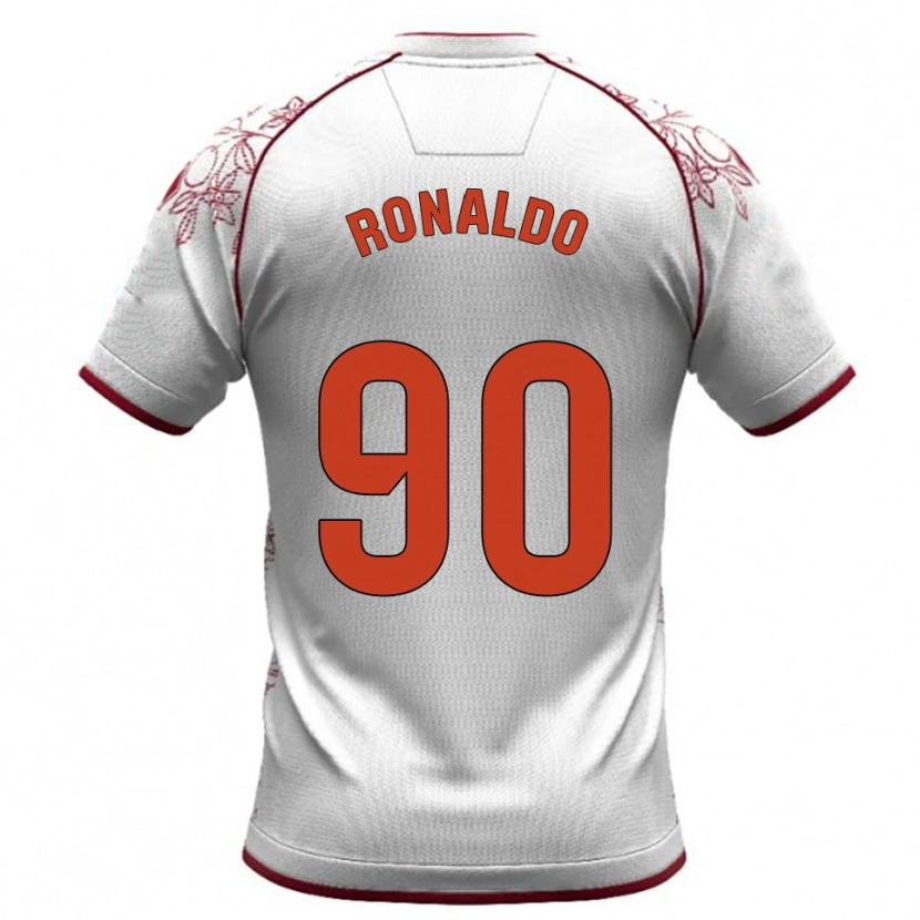 Danxen Homme Maillot Ronaldo #90 Blanc Bourgogne Tenues Extérieur 2025/26 T-Shirt