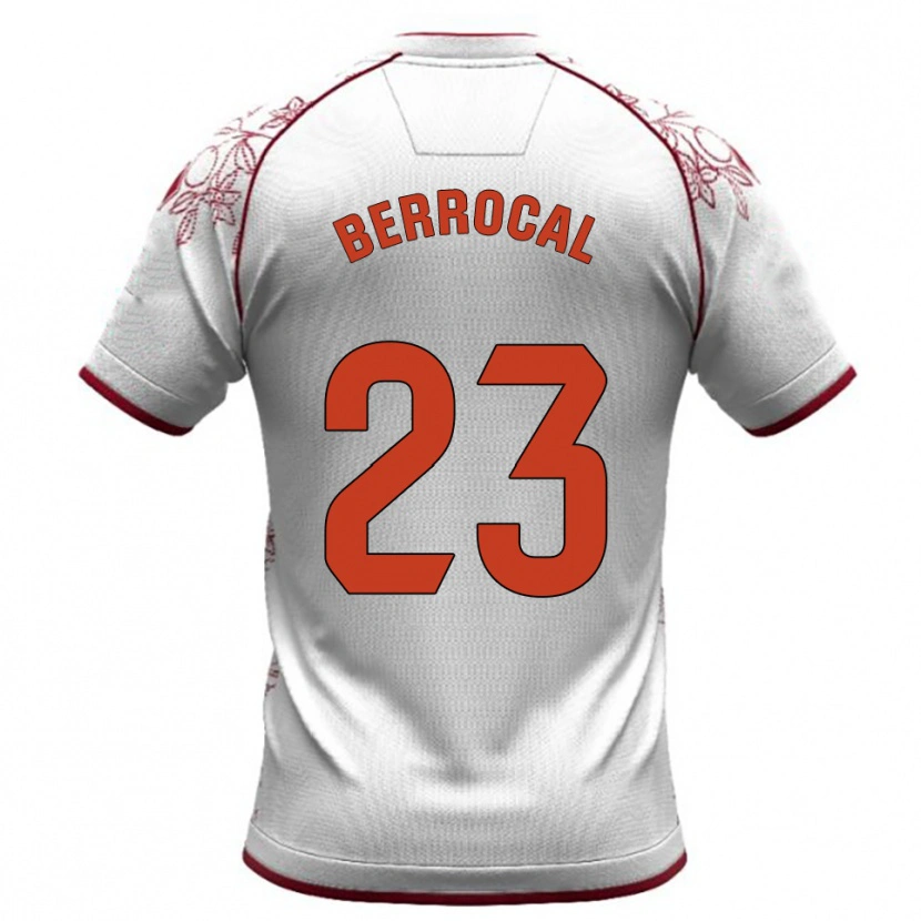 Danxen Homme Maillot Manu Berrocal #23 Blanc Bourgogne Tenues Extérieur 2025/26 T-Shirt