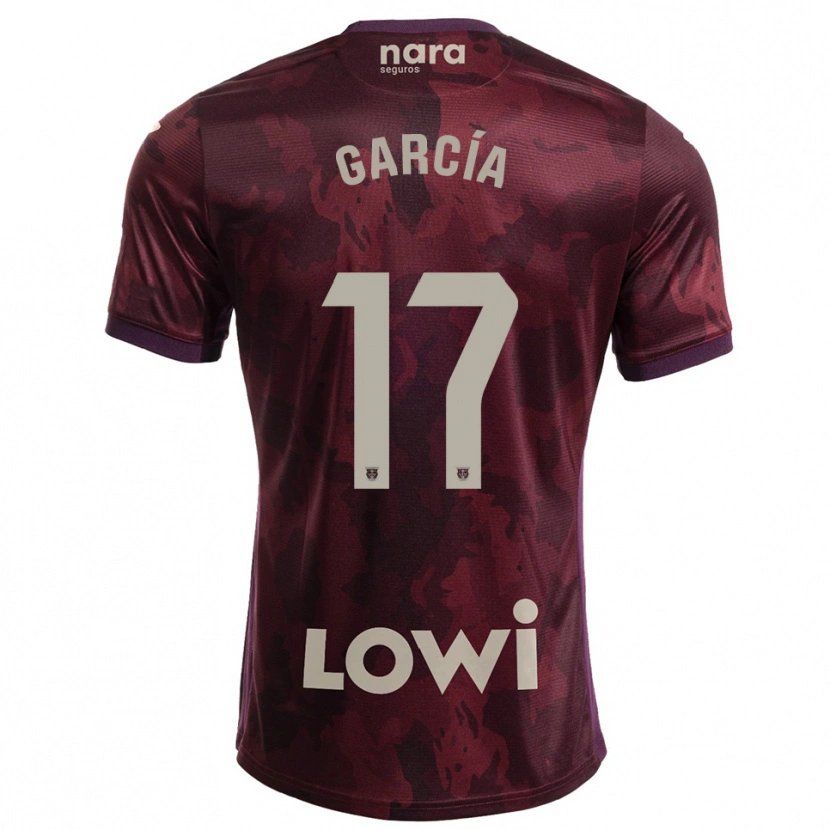 Danxen Homme Maillot Naim García #17 Bourgogne Blanc Tenues Extérieur 2025/26 T-Shirt