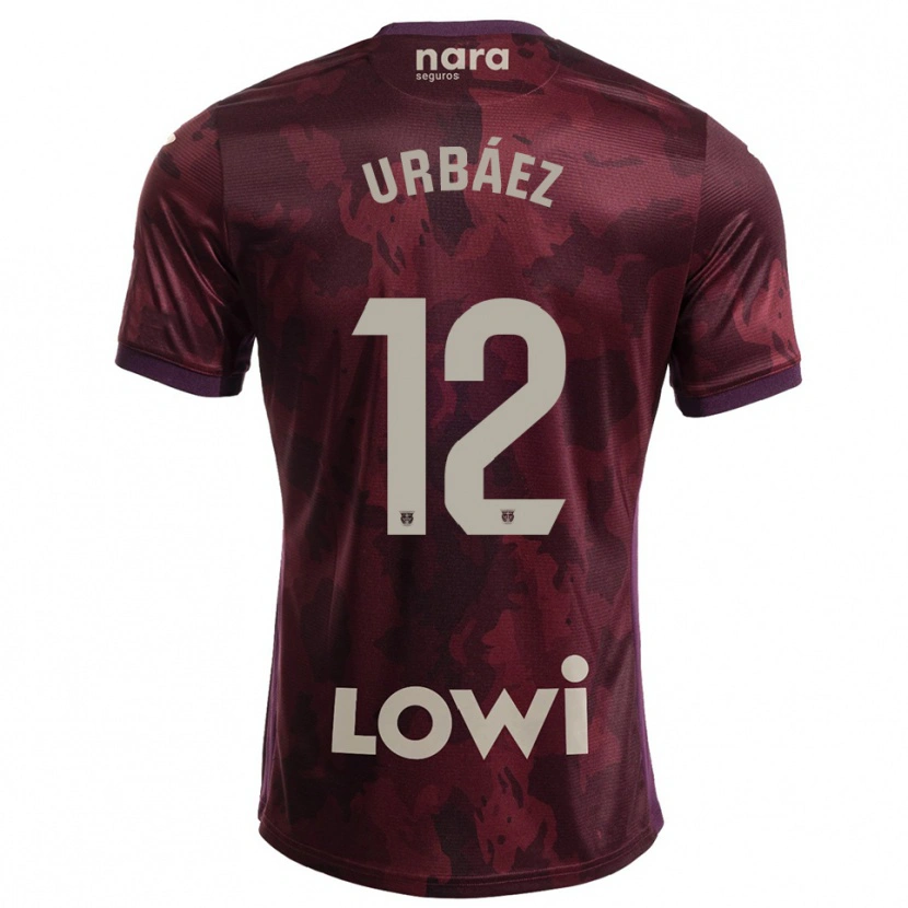 Danxen Homme Maillot Joao Urbáez #12 Bourgogne Blanc Tenues Extérieur 2025/26 T-Shirt