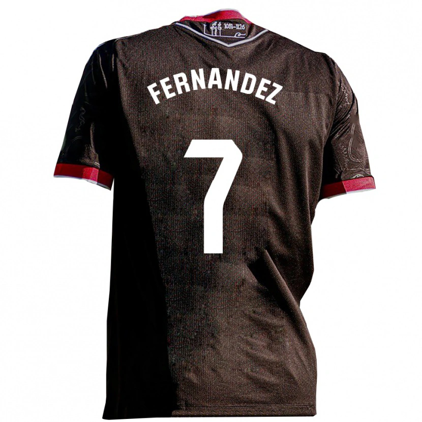 Danxen Homme Maillot Diego Fernández #7 Noir Rouge Tenues Extérieur 2025/26 T-Shirt