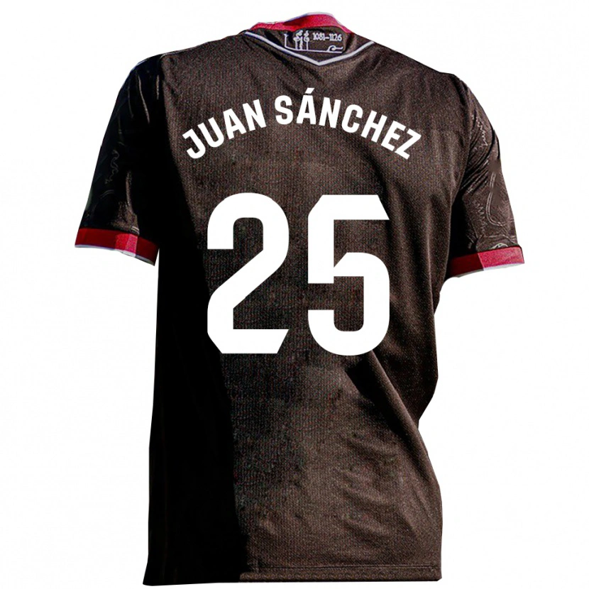 Danxen Homme Maillot Juan Sánchez #25 Noir Rouge Tenues Extérieur 2025/26 T-Shirt
