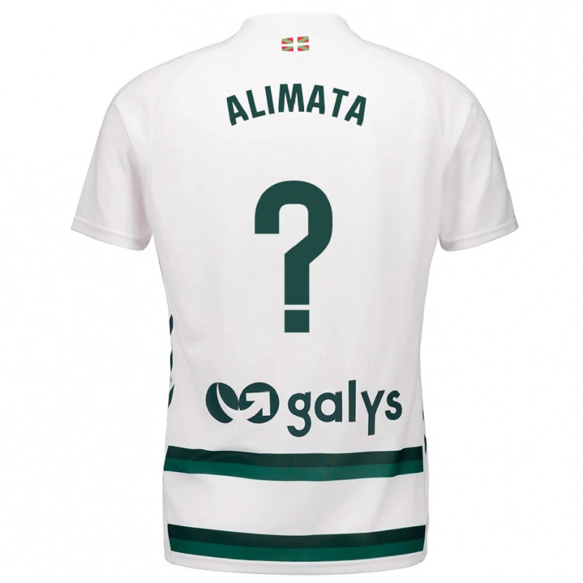 Danxen Homme Maillot Alimata Belem #0 Blanc Vert Tenues Extérieur 2025/26 T-Shirt