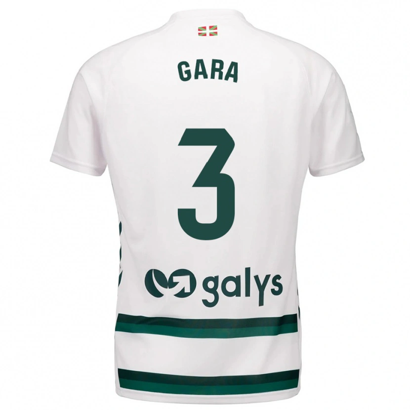 Danxen Homme Maillot Garazi Facila Giralte #3 Blanc Vert Tenues Extérieur 2025/26 T-Shirt