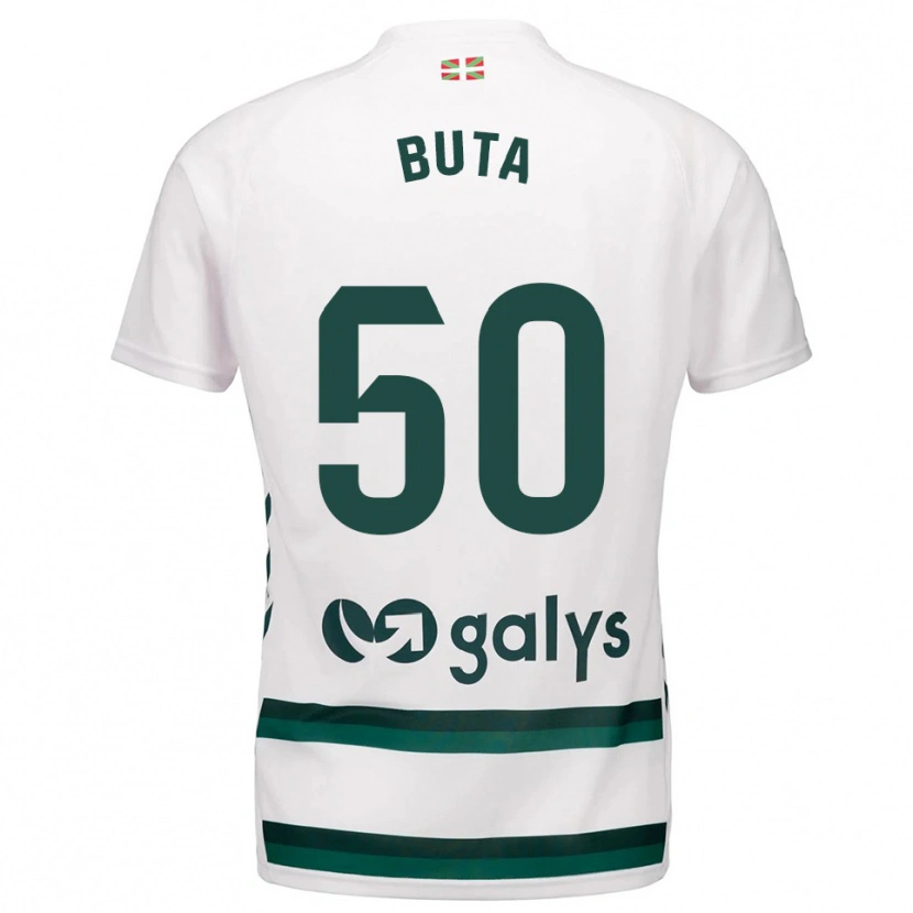 Danxen Homme Maillot Leonardo Buta #50 Blanc Vert Tenues Extérieur 2025/26 T-Shirt