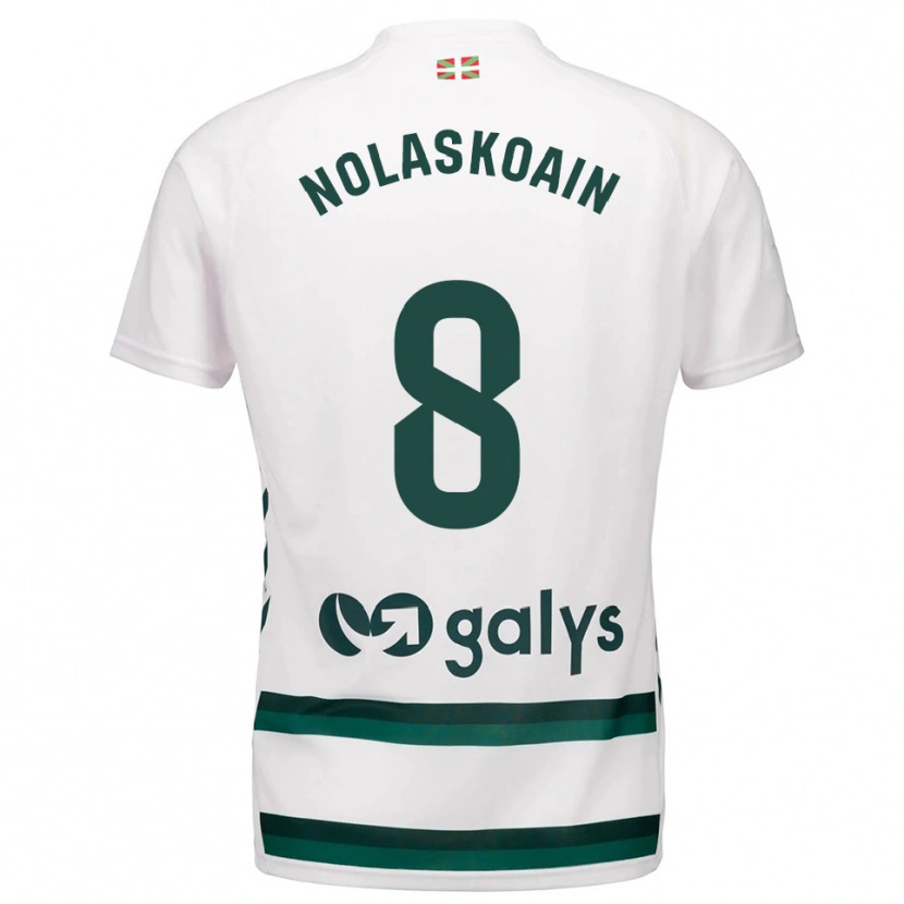 Danxen Homme Maillot Peru Nolaskoain #8 Blanc Vert Tenues Extérieur 2025/26 T-Shirt