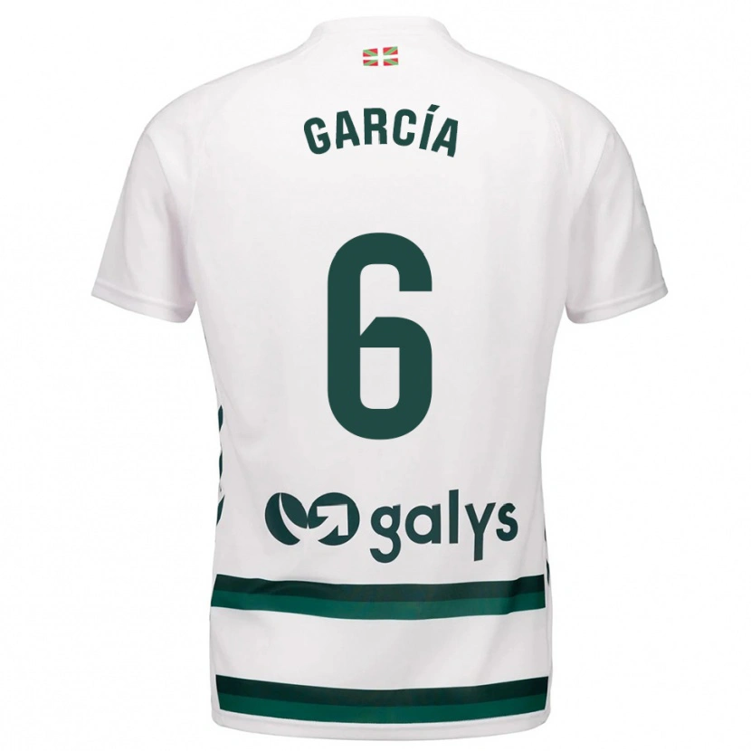 Danxen Homme Maillot Óscar García #6 Blanc Vert Tenues Extérieur 2025/26 T-Shirt