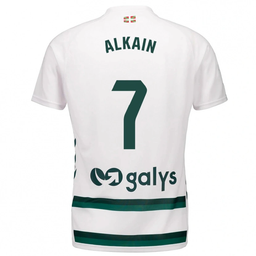 Danxen Homme Maillot Xeber Alkain #7 Blanc Vert Tenues Extérieur 2025/26 T-Shirt