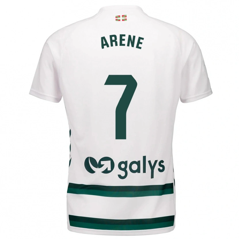 Danxen Homme Maillot Arene Altonaga Echeverria #7 Blanc Vert Tenues Extérieur 2025/26 T-Shirt