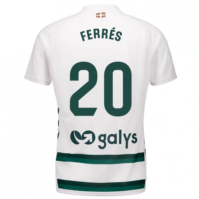 Danxen Homme Maillot Llorenç Ferrés #20 Blanc Vert Tenues Extérieur 2025/26 T-Shirt