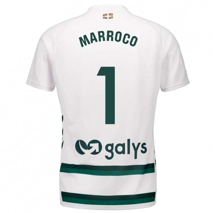 Danxen Homme Maillot Marc Marroco #1 Blanc Vert Tenues Extérieur 2025/26 T-Shirt