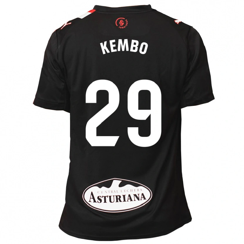 Danxen Homme Maillot Yann Kembo #29 Noir Blanc Tenues Extérieur 2025/26 T-Shirt