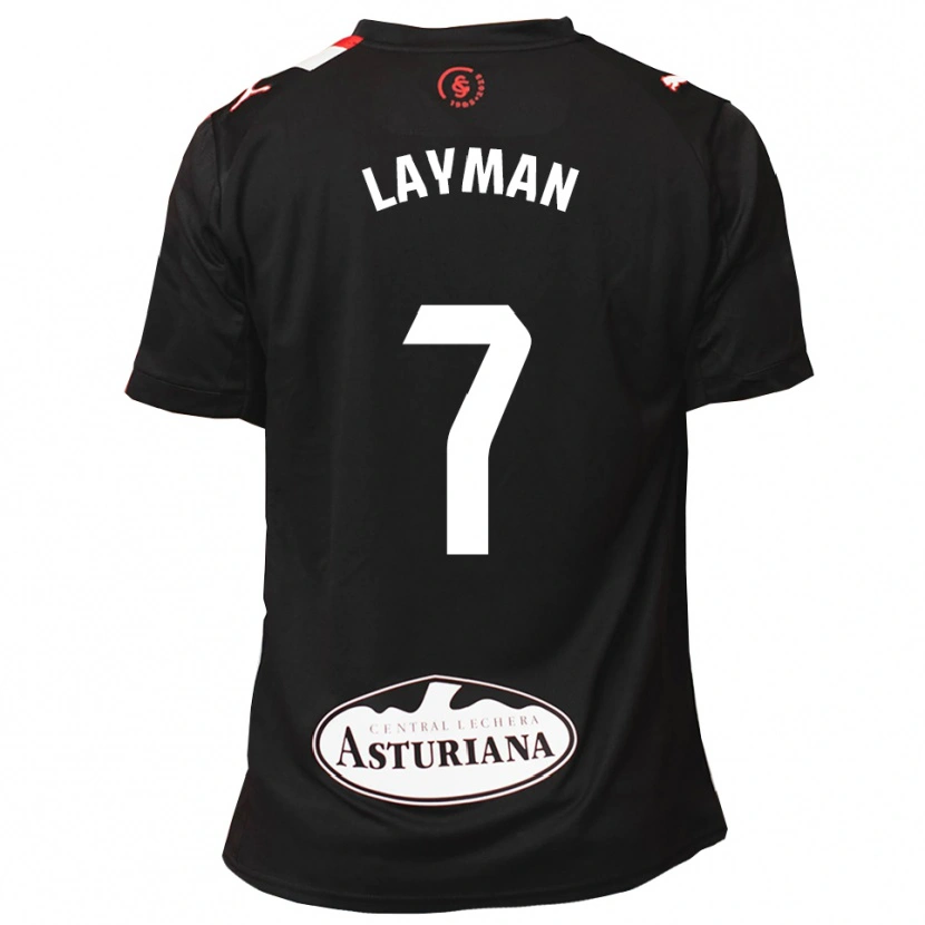 Danxen Homme Maillot Jhon Layman #7 Noir Blanc Tenues Extérieur 2025/26 T-Shirt
