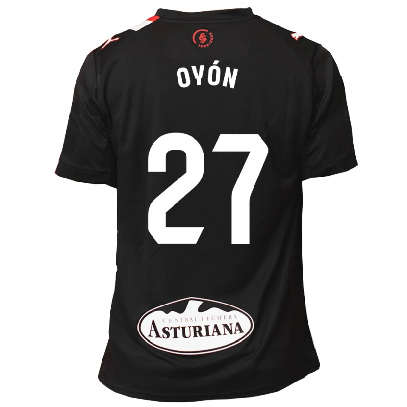 Danxen Homme Maillot Álex Oyón #27 Noir Blanc Tenues Extérieur 2025/26 T-Shirt