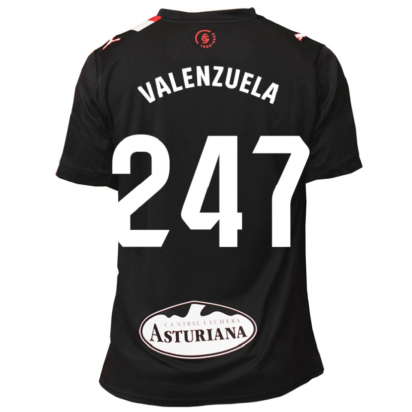 Danxen Homme Maillot Sebastián Valenzuela #247 Noir Blanc Tenues Extérieur 2025/26 T-Shirt