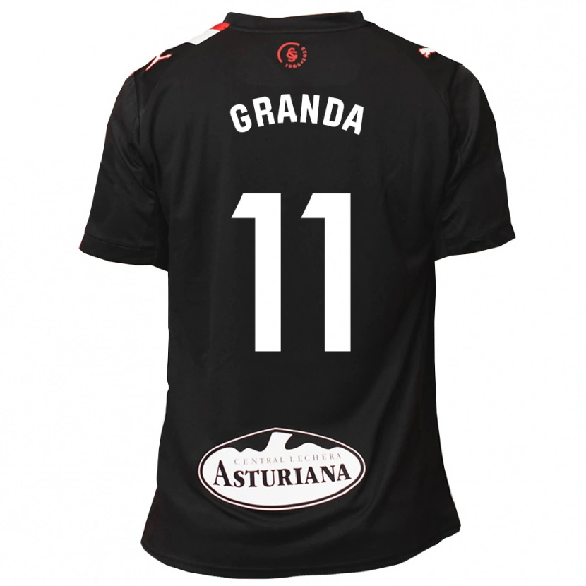 Danxen Homme Maillot Lucía Granda Ibañez #11 Noir Blanc Tenues Extérieur 2025/26 T-Shirt