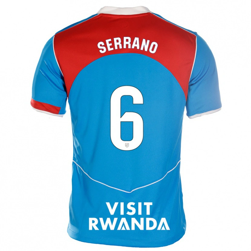 Danxen Homme Maillot Javi Serrano #6 Bleu Blanc Troisieme 2025/26 T-Shirt