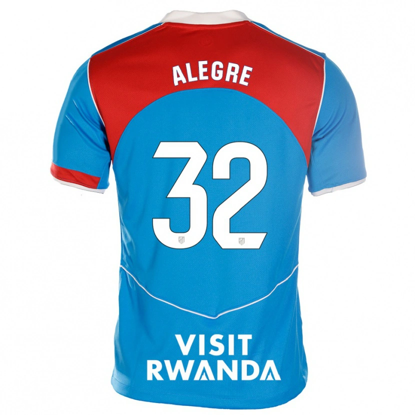 Danxen Homme Maillot Juan Alegre #32 Bleu Blanc Troisieme 2025/26 T-Shirt