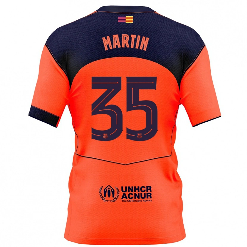 Danxen Homme Maillot Gerard Martín #35 Orange Marine Troisieme 2025/26 T-Shirt