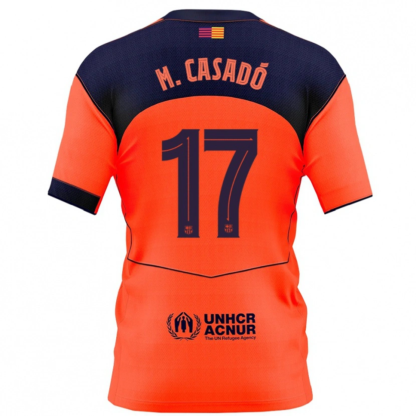 Danxen Homme Maillot Marc Casadó #17 Orange Marine Troisieme 2025/26 T-Shirt