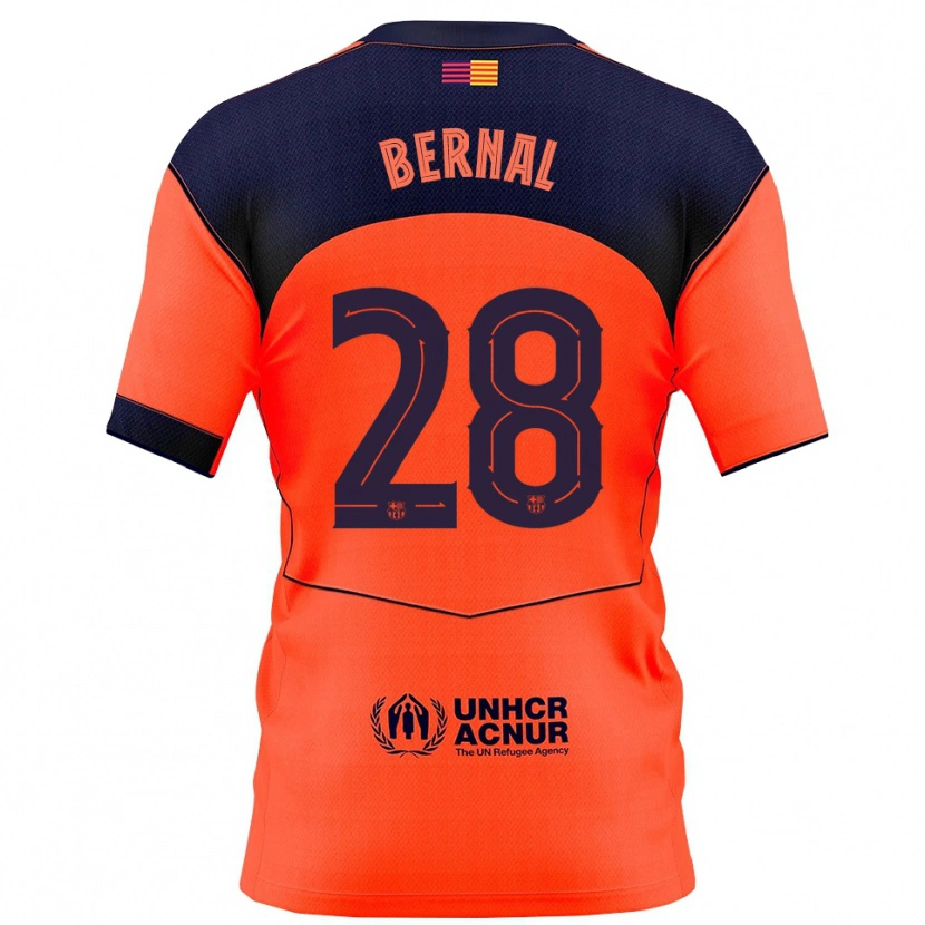 Danxen Homme Maillot Marc Bernal #28 Orange Marine Troisieme 2025/26 T-Shirt