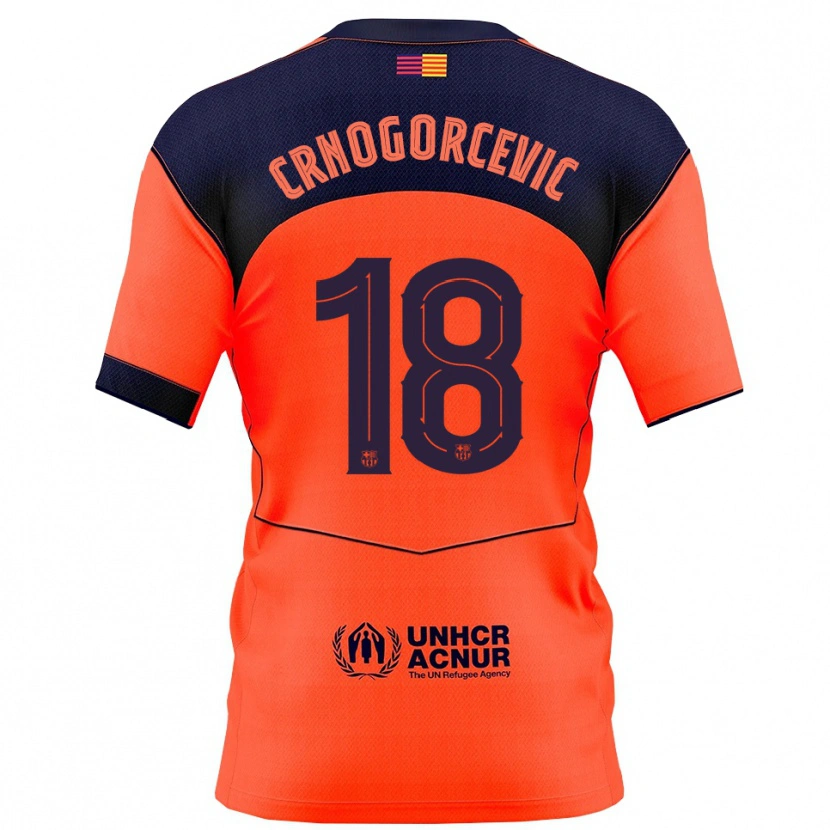 Danxen Homme Maillot Ana-Maria Crnogorcevic #18 Orange Marine Troisieme 2025/26 T-Shirt