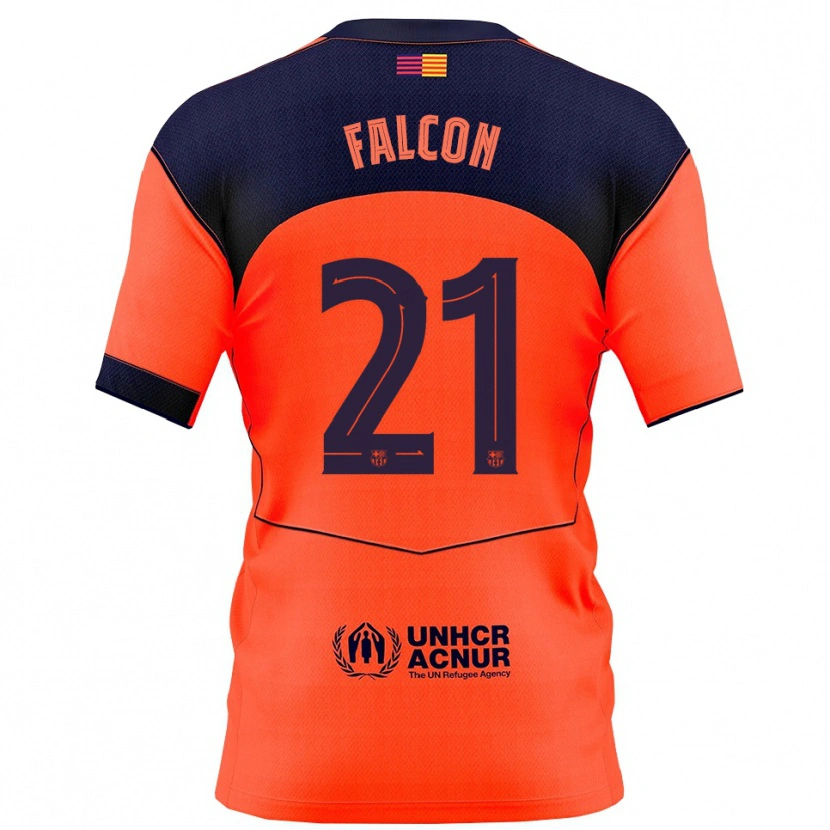 Danxen Homme Maillot Andrea Falcon #21 Orange Marine Troisieme 2025/26 T-Shirt