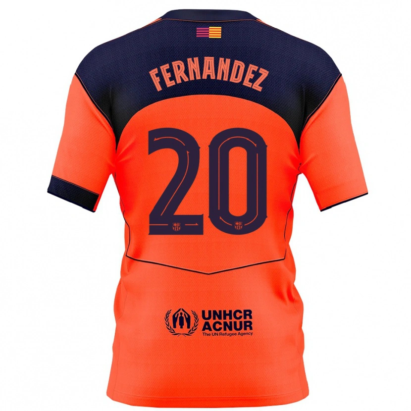 Danxen Homme Maillot Dro Fernández #20 Orange Marine Troisieme 2025/26 T-Shirt