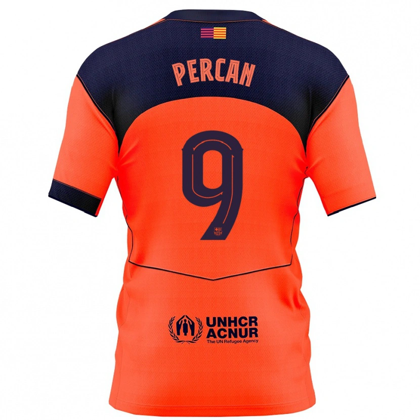 Danxen Homme Maillot Diego Percan #9 Orange Marine Troisieme 2025/26 T-Shirt