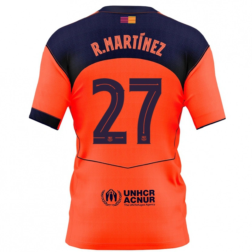 Danxen Homme Maillot Roger Martínez #27 Orange Marine Troisieme 2025/26 T-Shirt