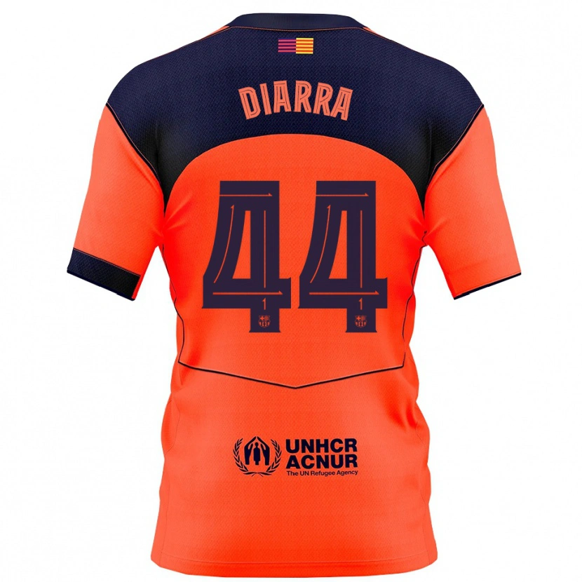 Danxen Homme Maillot Ibrahim Diarra #44 Orange Marine Troisieme 2025/26 T-Shirt