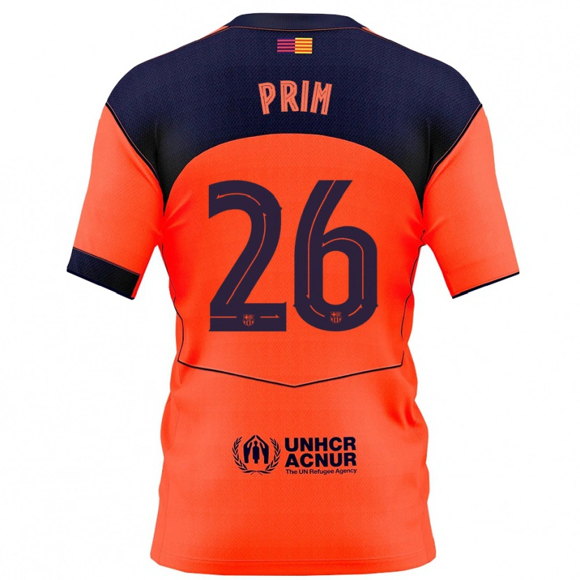 Danxen Homme Maillot Pau Prim #26 Orange Marine Troisieme 2025/26 T-Shirt