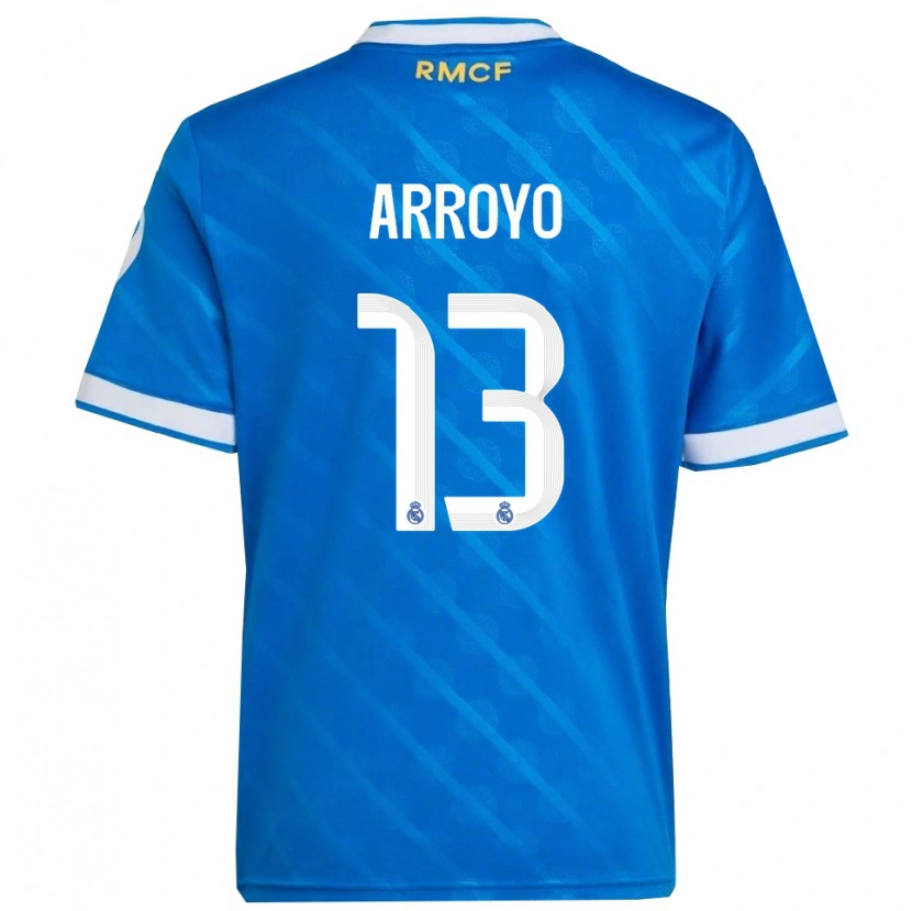 Danxen Homme Maillot Diego Arroyo #13 Bleu Blanc Troisieme 2025/26 T-Shirt