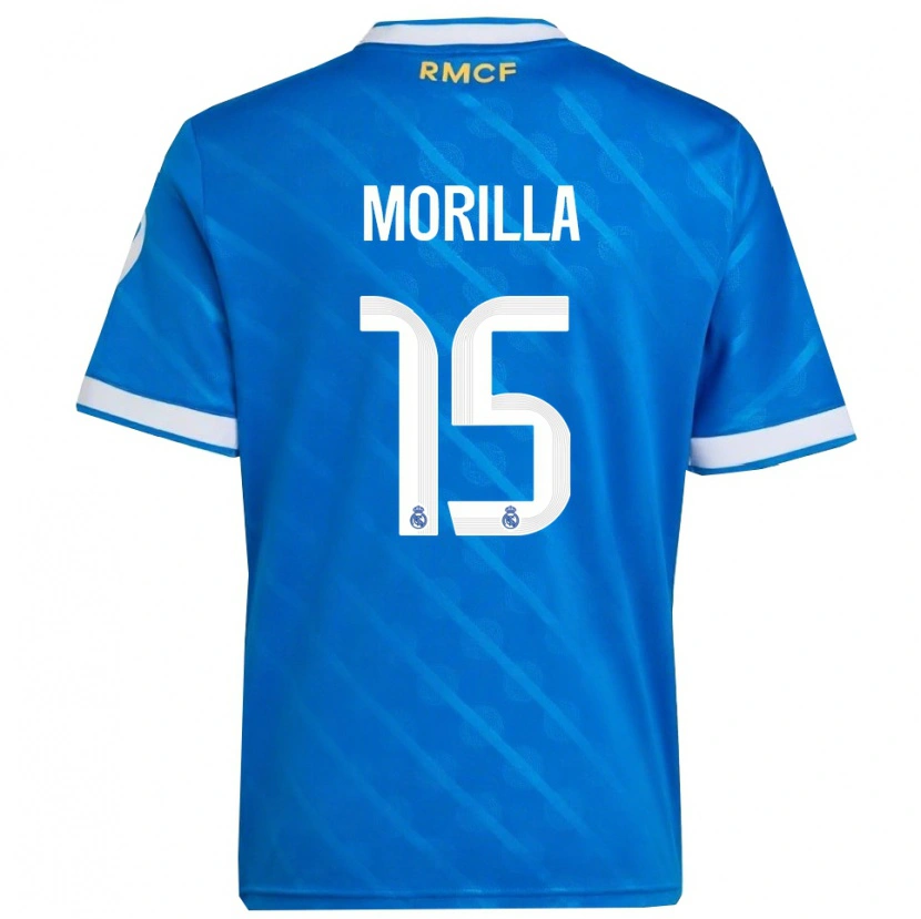 Danxen Homme Maillot Jairo Morilla #15 Bleu Blanc Troisieme 2025/26 T-Shirt