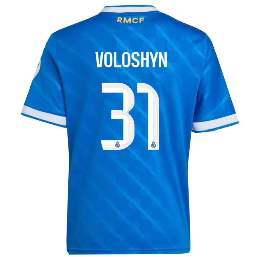 Danxen Homme Maillot Ilya Voloshyn #31 Bleu Blanc Troisieme 2025/26 T-Shirt