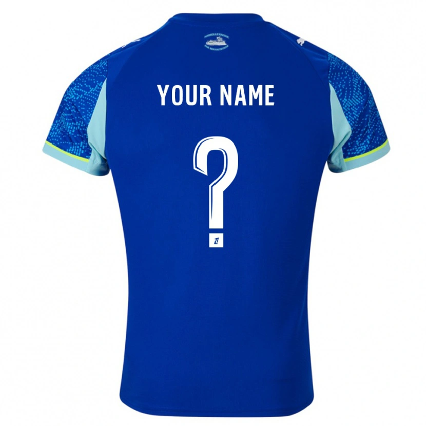 Danxen Homme Maillot Votre Nom #0 Bleu Ciel Blanc Troisieme 2025/26 T-Shirt