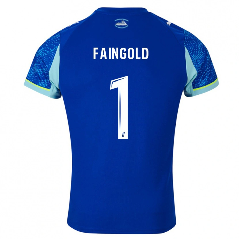 Danxen Homme Maillot Abbie Faingold #1 Bleu Ciel Blanc Troisieme 2025/26 T-Shirt