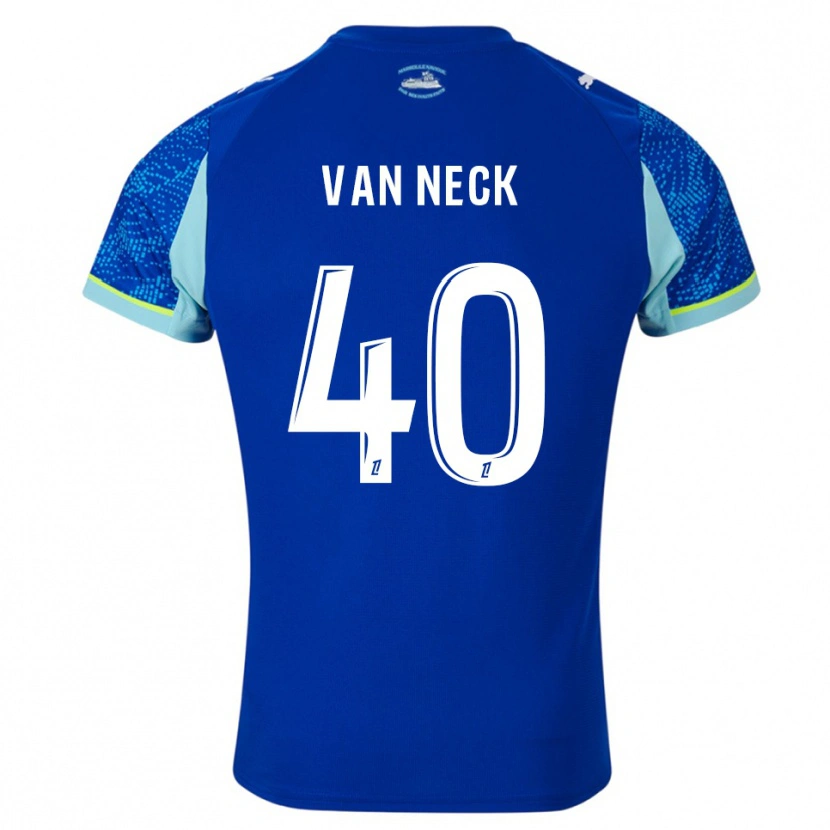 Danxen Homme Maillot Jelle Van Neck #40 Bleu Ciel Blanc Troisieme 2025/26 T-Shirt