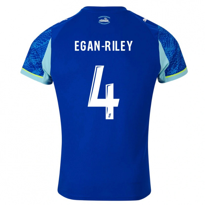 Danxen Homme Maillot Cj Egan-Riley #4 Bleu Ciel Blanc Troisieme 2025/26 T-Shirt