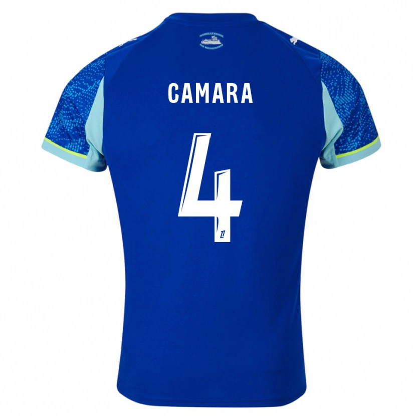 Danxen Homme Maillot Fodé Camara #4 Bleu Ciel Blanc Troisieme 2025/26 T-Shirt