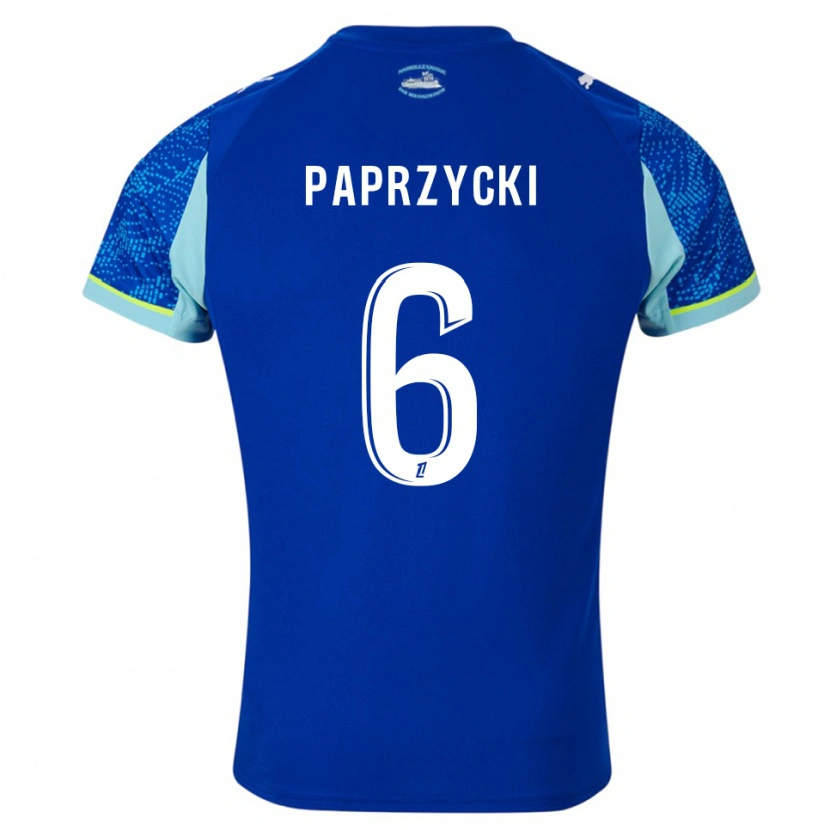 Danxen Homme Maillot Aurore Paprzycki #6 Bleu Ciel Blanc Troisieme 2025/26 T-Shirt