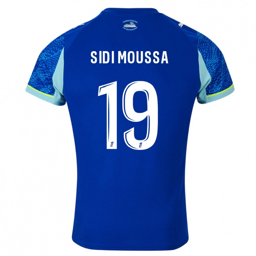 Danxen Homme Maillot Salima Sidi Moussa #19 Bleu Ciel Blanc Troisieme 2025/26 T-Shirt