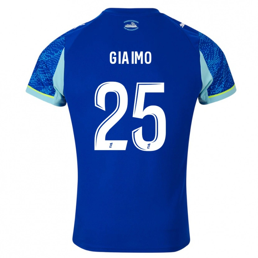 Danxen Homme Maillot Carla Giaimo #25 Bleu Ciel Blanc Troisieme 2025/26 T-Shirt