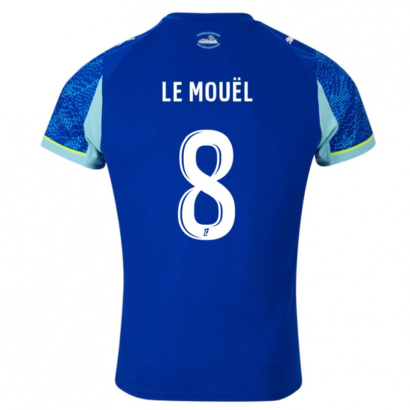 Danxen Homme Maillot Margaux Le Mouël #8 Bleu Ciel Blanc Troisieme 2025/26 T-Shirt