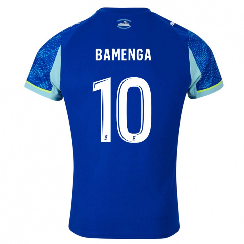 Danxen Homme Maillot Naomie Bamenga #10 Bleu Ciel Blanc Troisieme 2025/26 T-Shirt