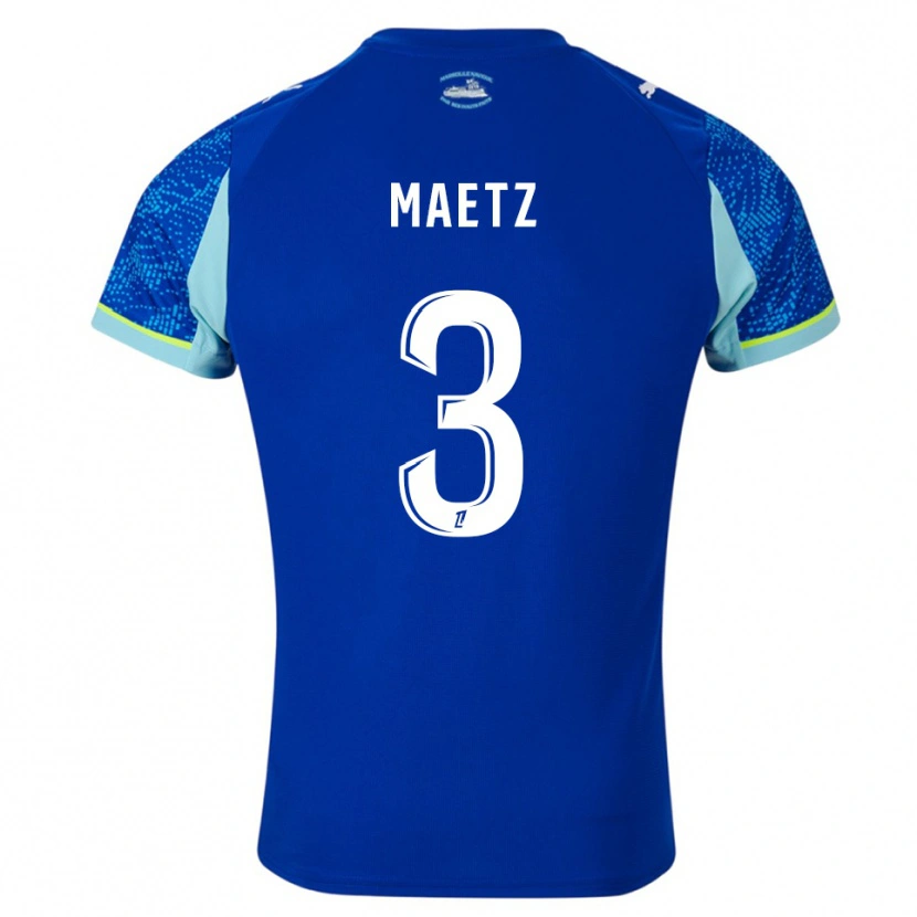 Danxen Homme Maillot Agathe Maetz #3 Bleu Ciel Blanc Troisieme 2025/26 T-Shirt