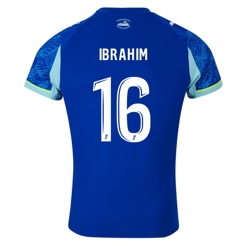 Danxen Homme Maillot Ayman Ibrahim #16 Bleu Ciel Blanc Troisieme 2025/26 T-Shirt