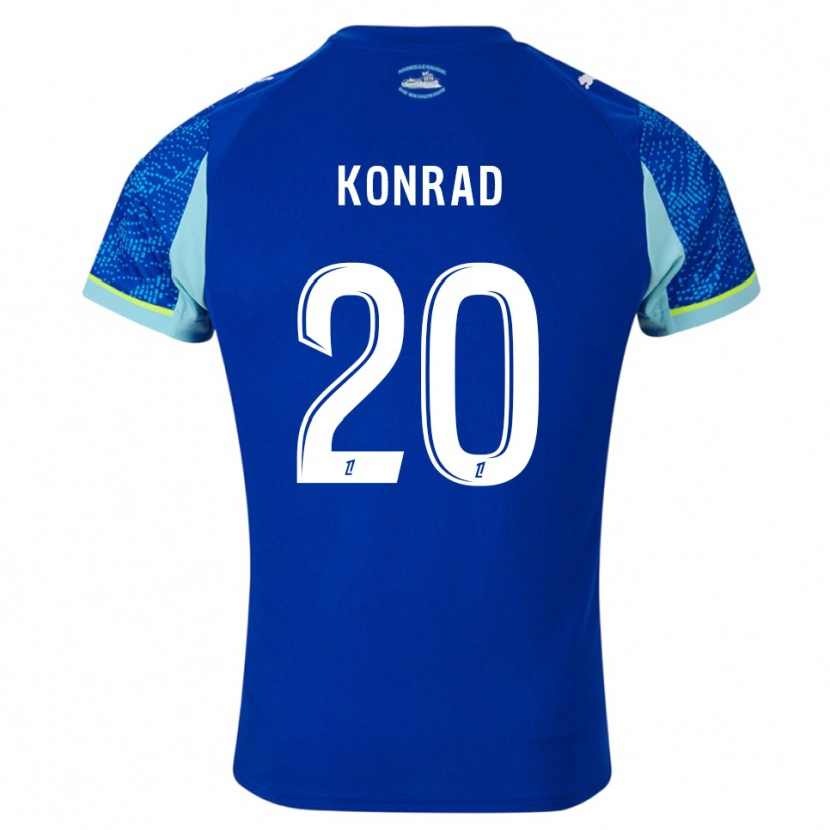 Danxen Homme Maillot Konrad De La Fuente #20 Bleu Ciel Blanc Troisieme 2025/26 T-Shirt
